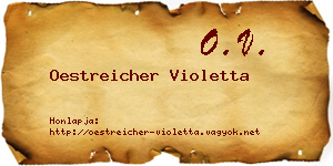 Oestreicher Violetta névjegykártya